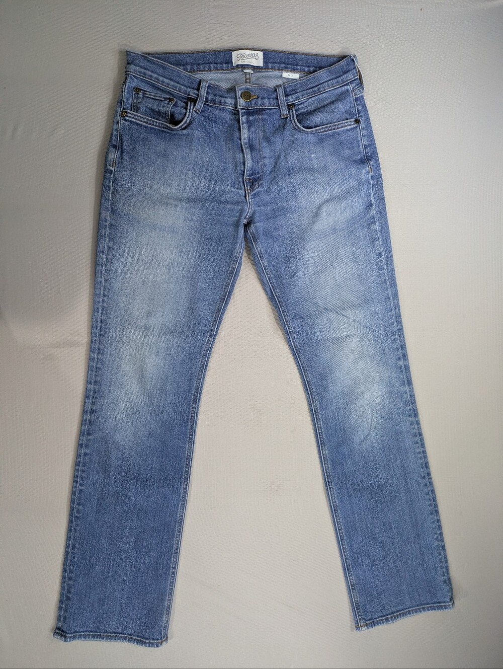 Tecovas Slim Jeans Mens 32x32 (32x30) Med Blue Denim Leg Stretch Western Cowboy